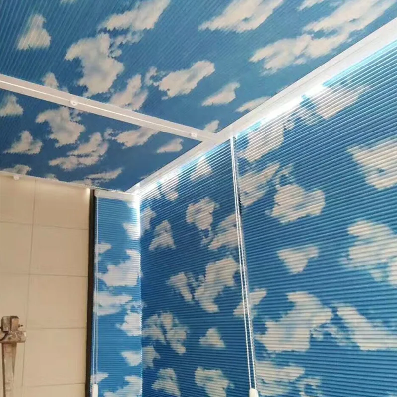 蓝天白云蜂巢帘